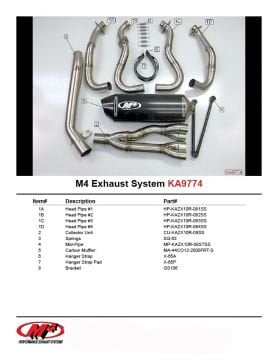 Kawasaki Zx10r 2008-2010 M4 Full Sistem Egzoz Karbon Tüp