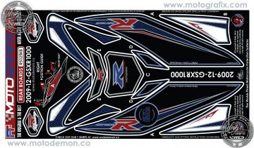Suzuki Gsx R1000 2009-2012 Model Motografix Damla Sticker