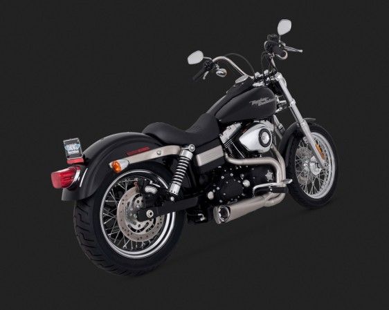 Vance & Hines 2014 Wide Glade COMPETITION SERIES 2-INTO-1  BLACK Komple Egsoz 75-115-9