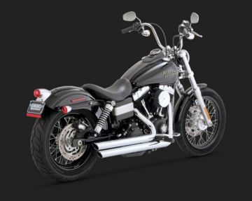 Vance & Hines 2014 Wide Glide  BIG SHOTS STAGGERED Krom Komple Egsoz 17935