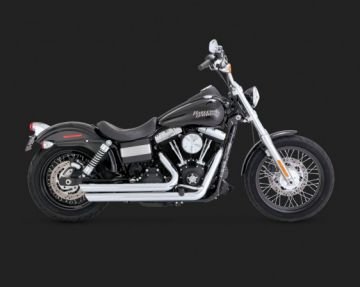 Vance & Hines 2014 Wide Glide  BIG SHOTS STAGGERED Krom Komple Egsoz 17935