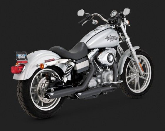 Vance & Hines 2014 Wide Glide  TWIN SLASH 3″ SLIP-ONS Siyah Egzoz 46837