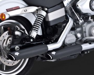 Vance & Hines 2014 Wide Glide  TWIN SLASH 3″ SLIP-ONS Siyah Egzoz 46837