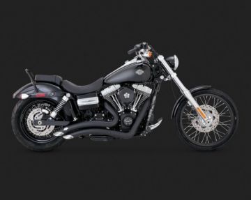 Vance & Hines 2014 Wide Glide  BIG RADIUS 2-INTO-2 BLACK  46061 Komple Egsoz