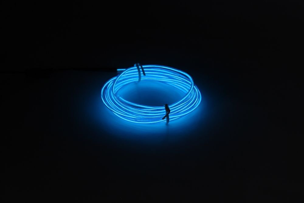 Light Mode Elwire Kask Aydınlatması Proton Kit Mavi
