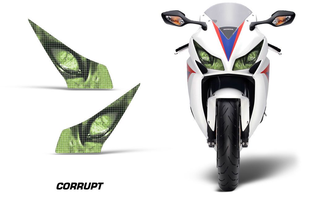 Honda Cbr 1000 RR Far Sticker Seti - Currupt Green