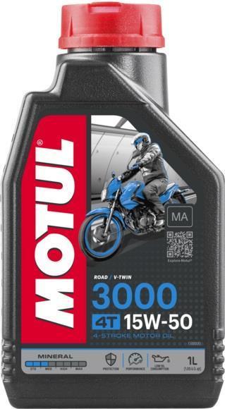Motul 3000 15W50 4 Zamanlı Motosiklet Yağı (1L)