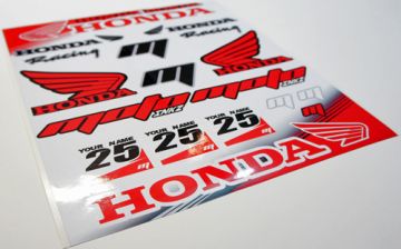 Honda Yarış Grenajı Sponsor Sticker Seti