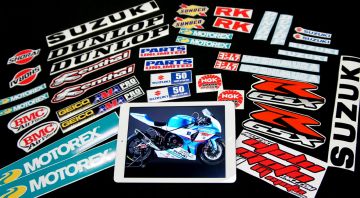 Suzuki Replika Yarış Grenajı Sponsor Sticker Seti