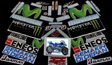 Yamaha Replika Yarış Grenajı Sponsor Sticker Seti