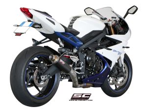 Triumph Daytona 675 SC Project GP M2 Slip On Egzoz - Karbon + Link Pipe