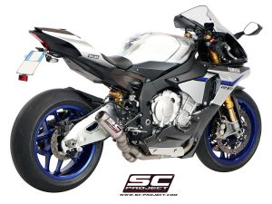 Yamaha YZF R1/M SC Project CR-T Slip On Low Position Egzoz - Titanyum + Link Pipe