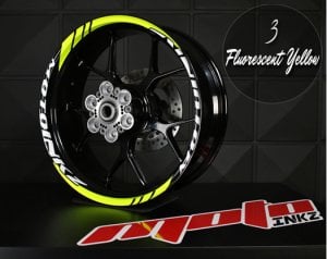 GP Racing Jant Sticker Design 4 - Fosfor Sarı