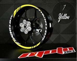 GP Racing Jant Sticker Design 4 - Sarı