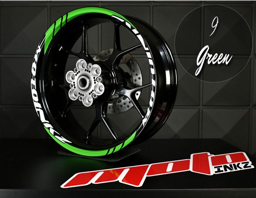 GP Racing Jant Sticker Design 4 - Yeşil