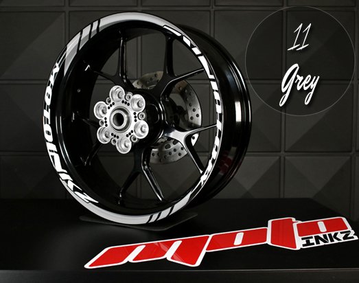 GP Racing Jant Sticker Design 4 - Gri