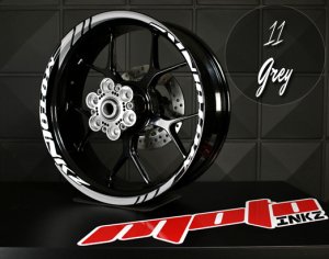 GP Racing Jant Sticker Design 4 - Gri