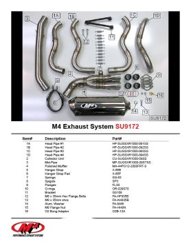 Suzuki Gsx R1000 2009-2011 M4 Full Sistem Paslanmaz Çelik Egzoz