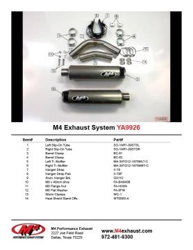 Yamaha Yzf R1 2009-2014 M4 Titanyum Çift Tüp Egzoz