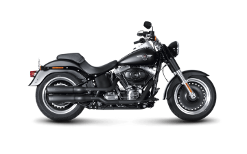 Harley Davidson Softail Fat Boy FLSTF 2007-2014 Slip-On Line (Siyah) Akrapoviç Egzoz