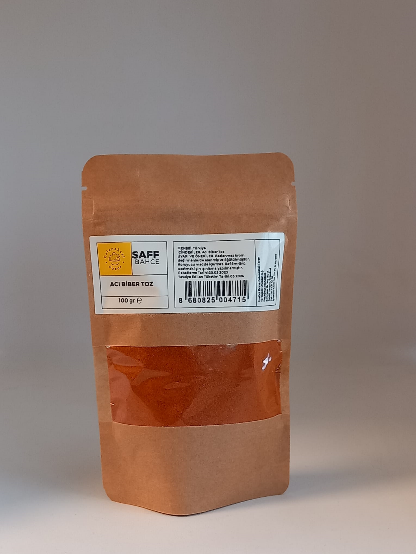 SaffBahçe Kırmızı Acı Toz Biber (100 gr)