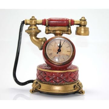 Dekoratif Nostaljik Telefon Masa Saat