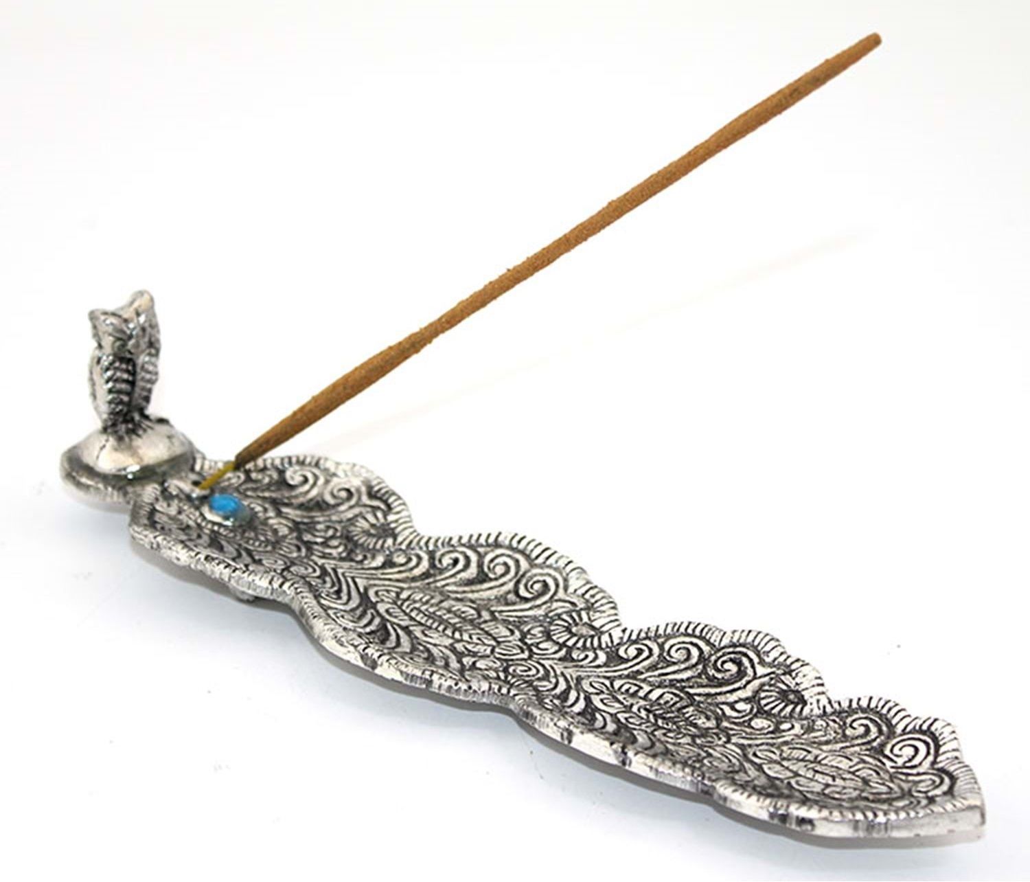 Dekoratif Metal Baykuş Tasarımlı Çubuk Tütsülük (22cm)