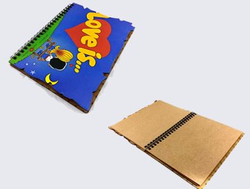 Love is (Şıp Sevdi) Aşk Temalı Ahşap Kapaklı Defter