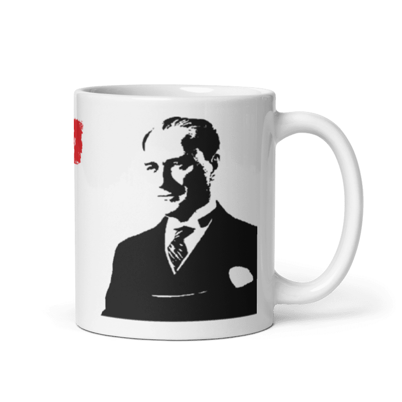 Atatürk Portre Temalı Öğretmenler Günü Özel Seramik Kupa Bardak