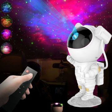 Starry Sky Astronot Projektörlü Uzaktan Kumandalı Gece Lambası
