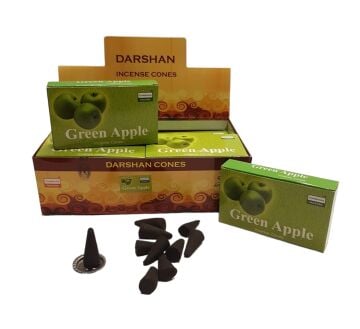 Darshan Green Apple Yeşil Elma Kokulu Konik Tütsü (120 Adet)