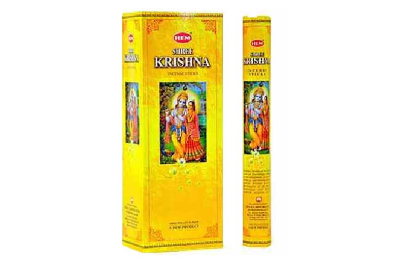 Hem Shree Krishna Hexa Çubuk Tütsü İncense Sticks (120 Adet)