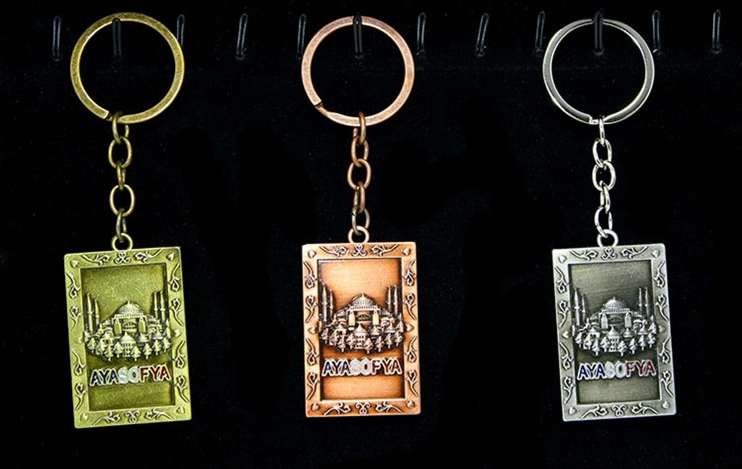 Ayasofya Cami Tasarımlı Metal Anahtarlık (10cm)