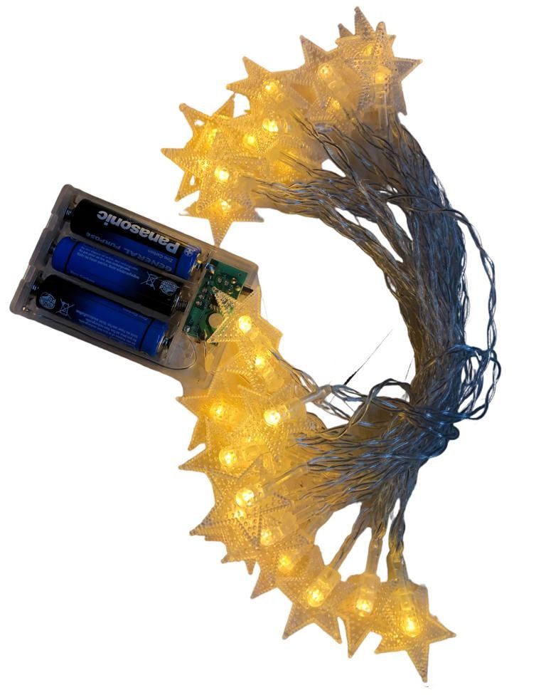 Yıldız Şeklinde Yılbaşı Günışığı Şerit Led Işık Zinciri