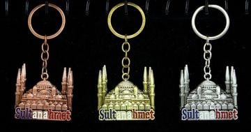 Metal Sultanahmet Tasarımlı Anahtarlık (10cm)