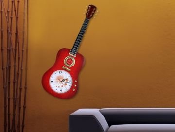 Gitar Şeklinde Dekoratif Duvar Saati