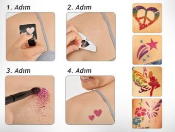 Shimmer Glitter Tattoos Yaldızlı Işıltılı Dövmeler