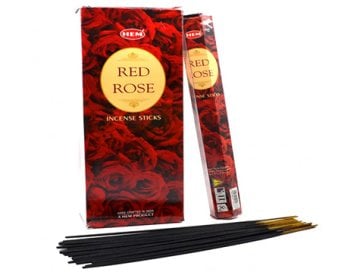 Hem Kırmızı Gül Kokulu Çubuk Tütsü Red Rose İncense Sticks (120 Adet)