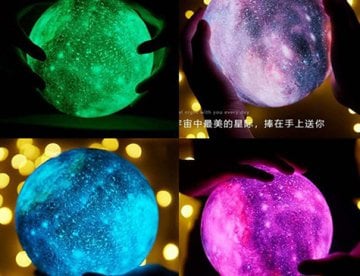 Renk Değiştiren Galaksi Dolunay Gece lambası