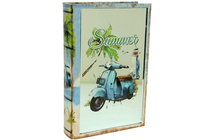 Kitap Şeklinde Dekoratif Aynalı Scooter Model Kutu