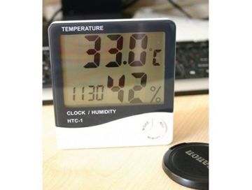 Nem Ölçer Termometre Geniş Lcd Ekran Masa Saati Higrometre