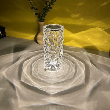 Kristal Şarjlı Dokunmatik Abajur Led Masa Lambası