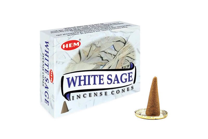 Hem White Sage Cones Beyaz Adaçayı Konik Tütsü (120 Adet)