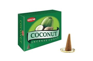 Hem Hindistan Cevizi Konik Tütsü Coconut Incense Cones (120 Adet)