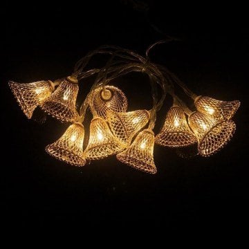 Çan Şeklinde Metal Şerit Dekoratif Led Işık Lamba