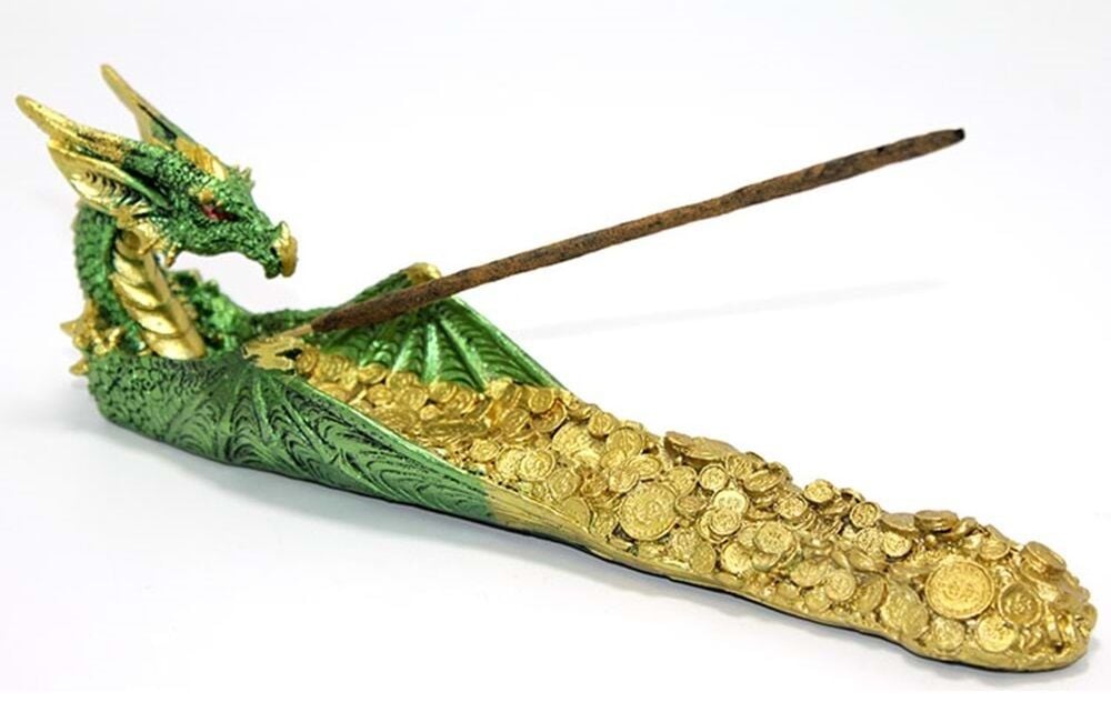 Polyester Altın Tasarımlı Dragon Çubuk Kayık Tütsülük
