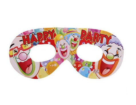 Palyaço Happy Party Yazılı Parti Gözlüğü (10 Adet)