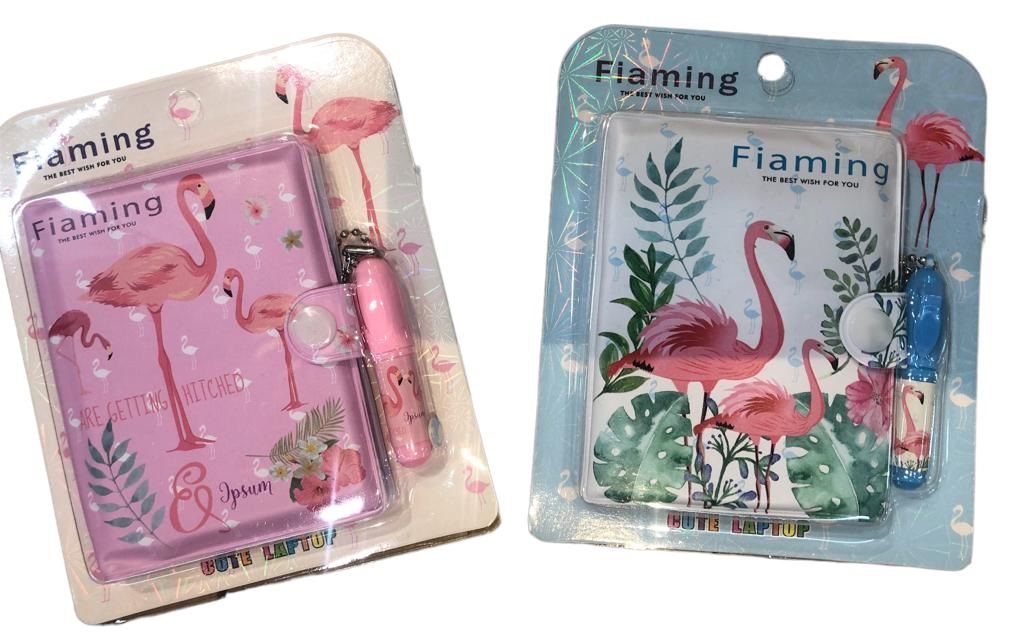 Mini Flamingo Tasarımlı Kalemli Not Defteri