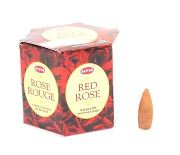 Hem Red Rose Back Flow (Geri Akış) Cones Konik Tütsü (40 Adet)