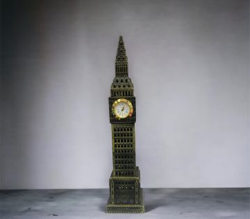 Vintage Metal İngiltere London Big Ben Saat Kulesi  (23 cm)